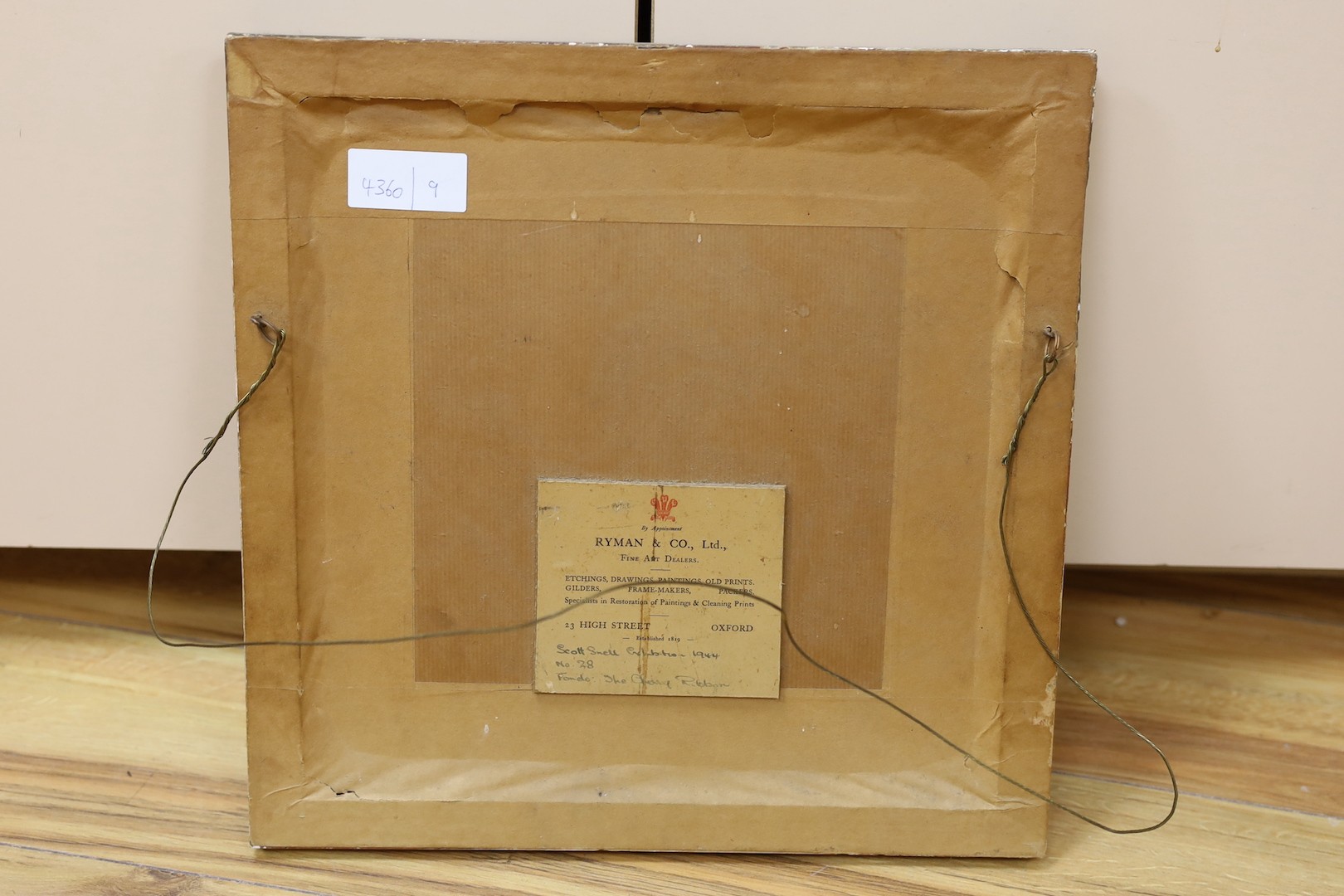 Stephan Allfree, watercolour, 'The Cherry Ribbon', signed and dated 1944, tondo, 23cm